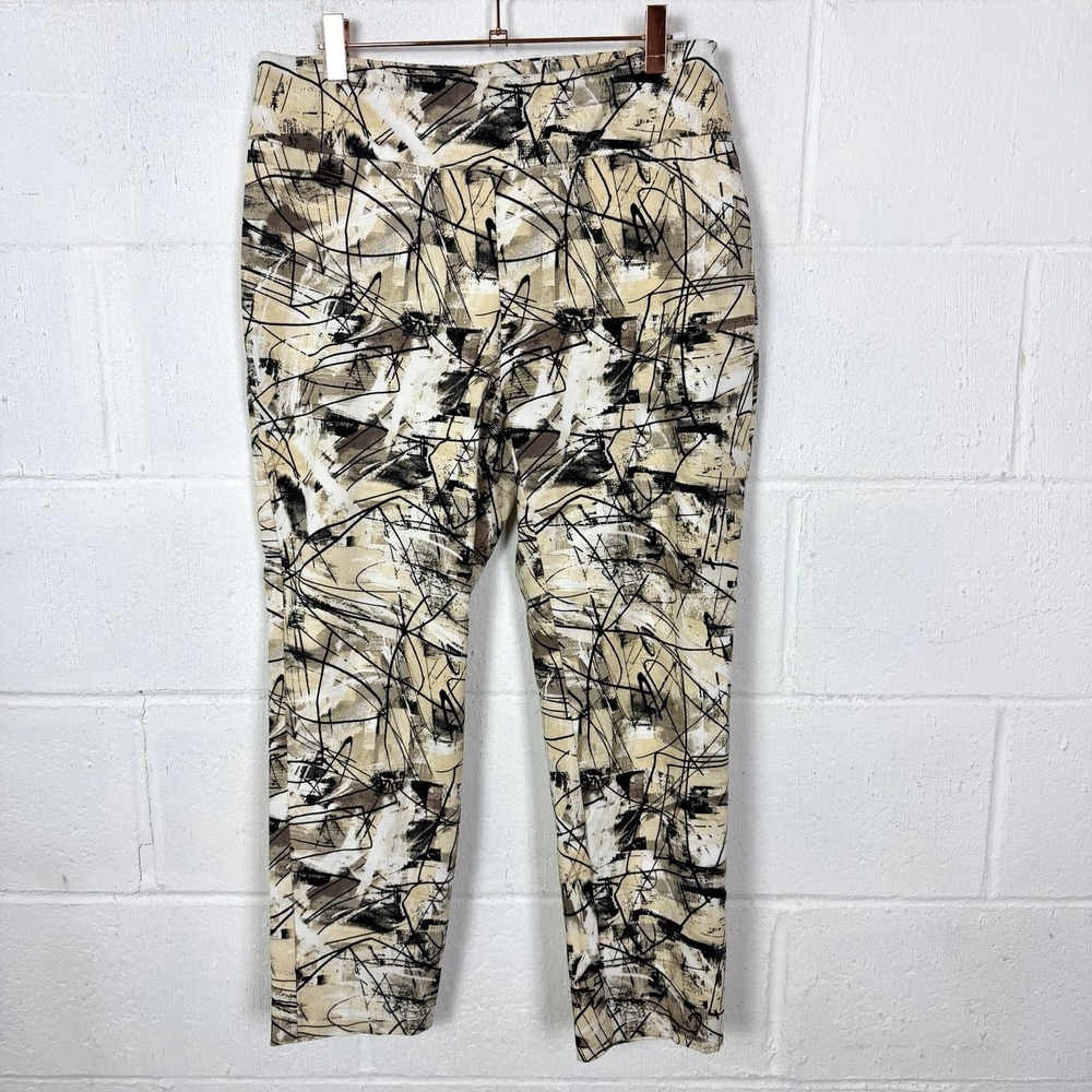 Lisette L Montreal Perfect Fitting Slim Pants Tummy Control Flattering Artsy 10